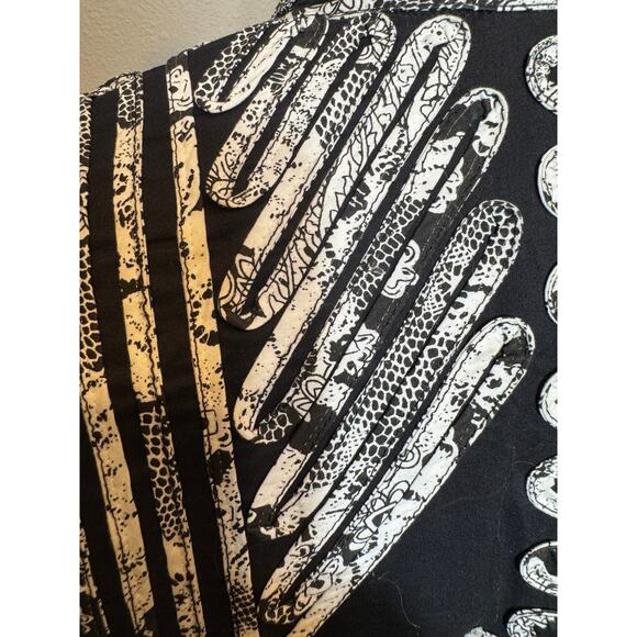 Chico's black & white jacket animal print stitched on design cotton Sz 0 US 4 - Picture 7 of 9